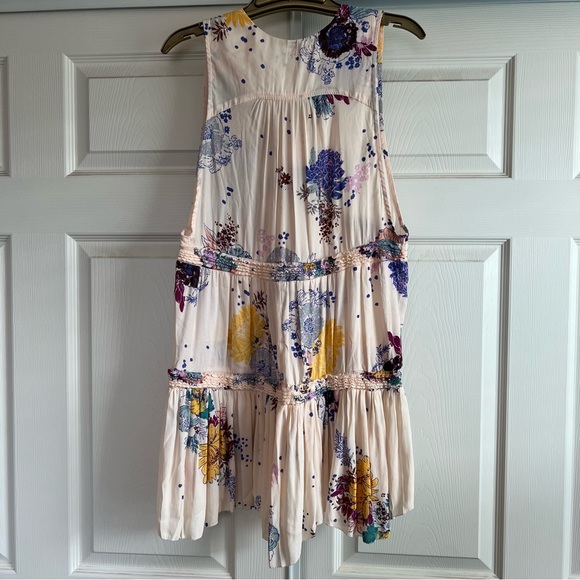 Free People - Tiered Tunic Top - Pink Floral - Size S - Picture 3 of 8